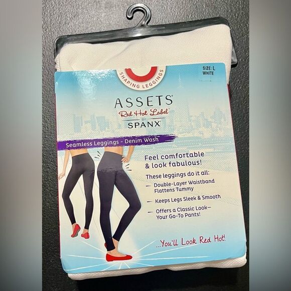Assets Red Hot By Spanx Shaping Leggings - white large - Picture 1 of 2